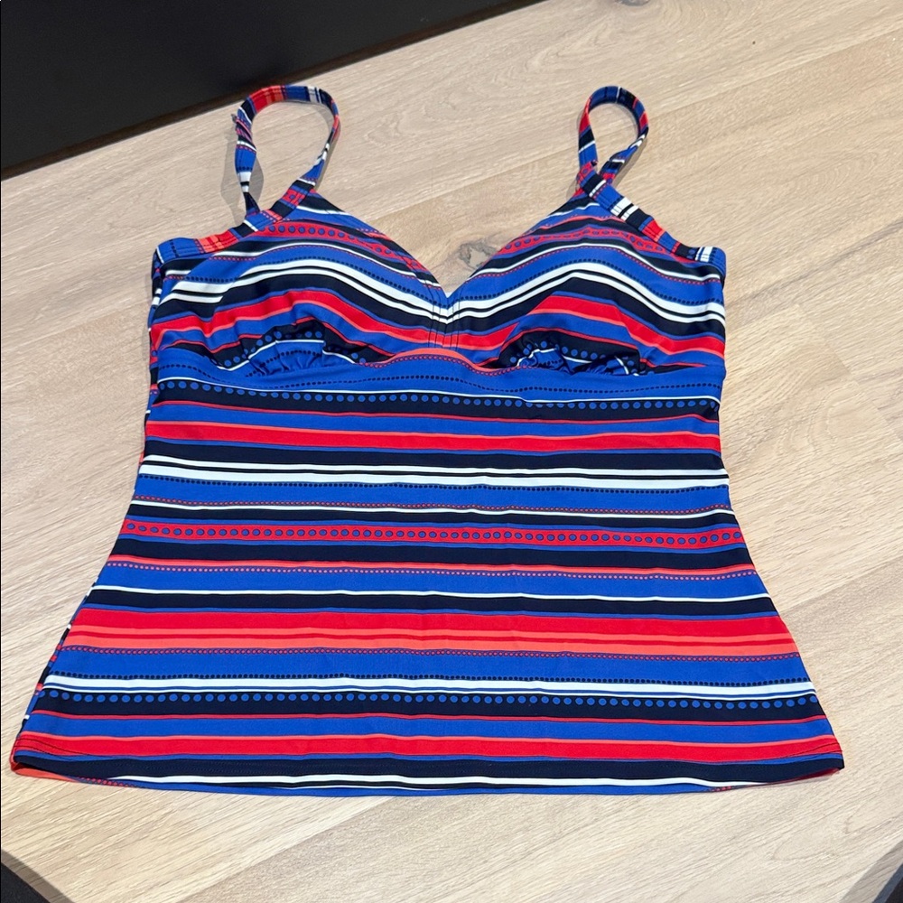 Striped Tankini Swim Top – Size 12